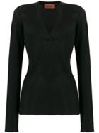 Missoni Ribbed Slim-fit Jumper - Black