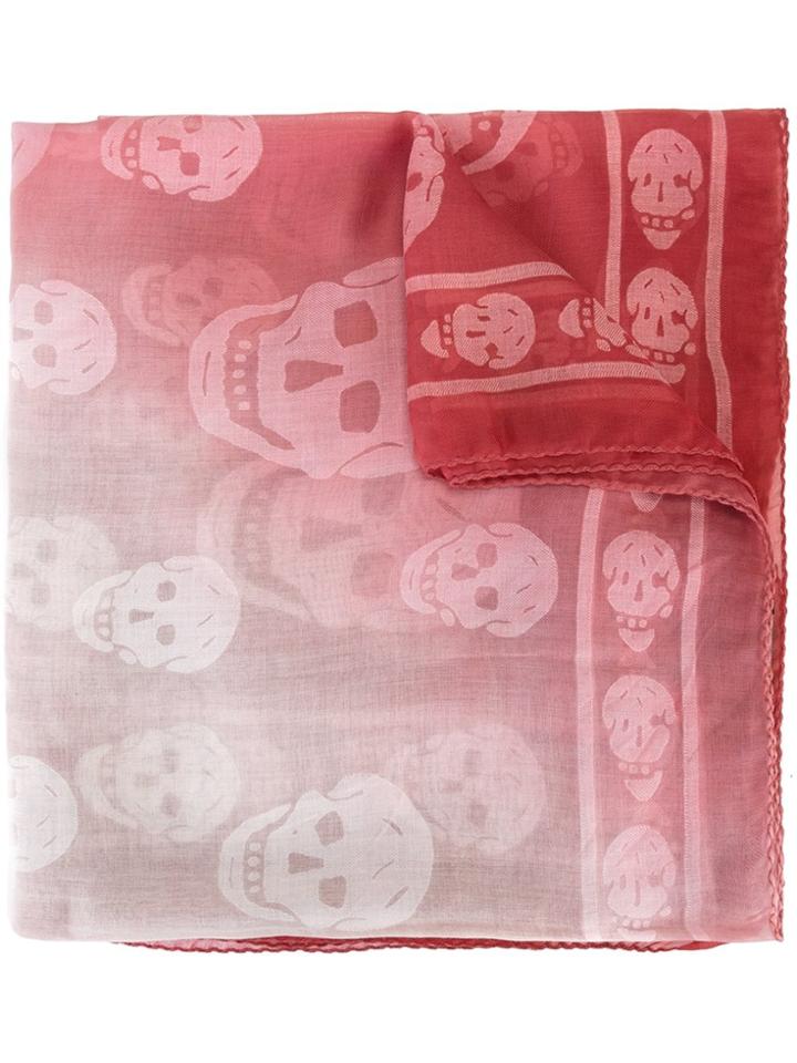 Alexander Mcqueen 'skull' Scarf - Pink & Purple