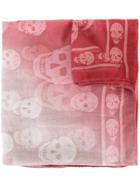 Alexander Mcqueen 'skull' Scarf - Pink & Purple