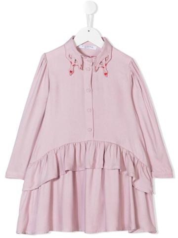 Vivetta Kids Hand Collar Shirt Dress - Pink