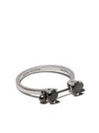 Delfina Delettrez 18kt White Gold Two In One Black Diamond Ring -