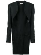 Saint Laurent - Frayed Tailcoat Jacket - Women - Silk/mohair/virgin Wool - 38, Black, Silk/mohair/virgin Wool
