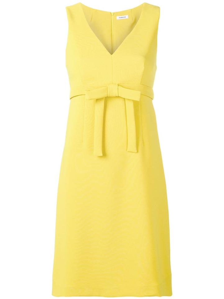 P.a.r.o.s.h. V-neck Shift Dress - Yellow