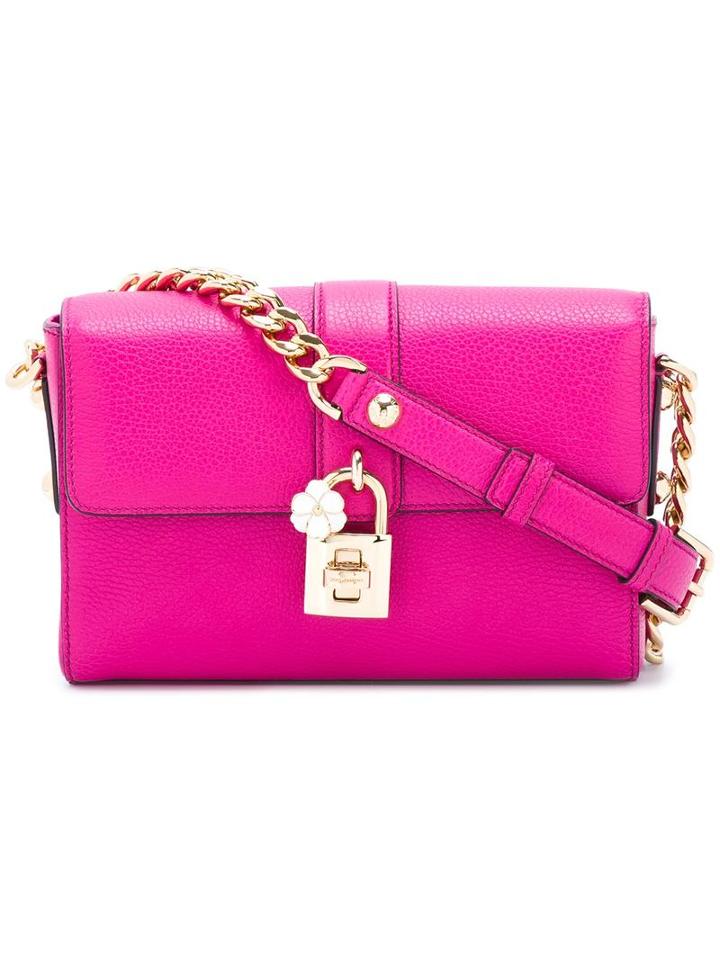 Dolce & Gabbana - Dolce Shoulder Bag - Women - Calf Leather - One Size, Women's, Pink/purple, Calf Leather