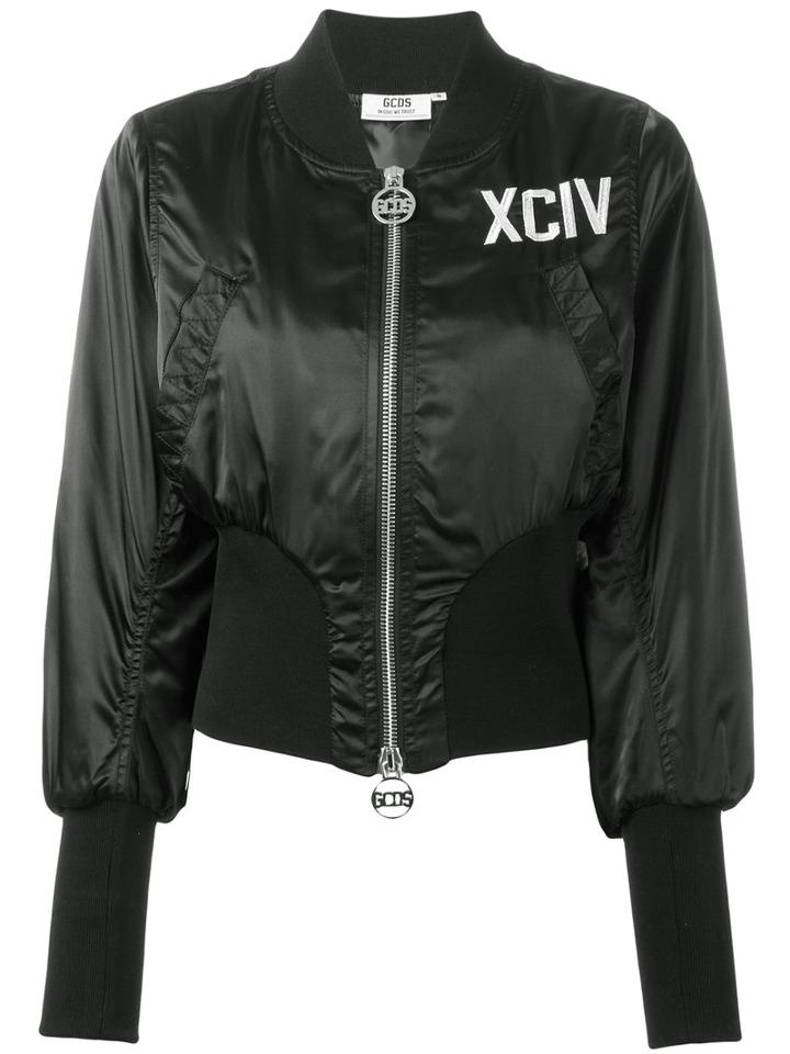 Gcds - Bomber Jacket - Women - Polyamide/polyester - S, Black, Polyamide/polyester