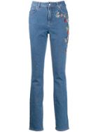 Escada Embroidered Skinny Jeans - Blue