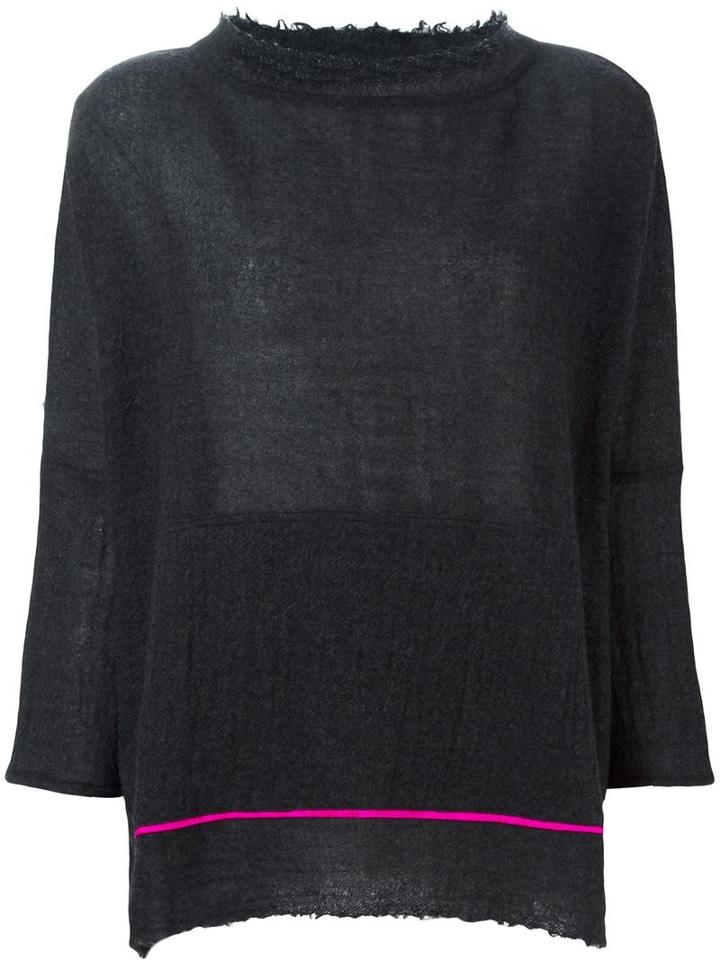 Aodress Round Neck Jumper, Women's, Grey, Wool