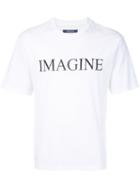 Christian Dada 'imagine' Print T-shirt, Men's, Size: 44, White, Cotton