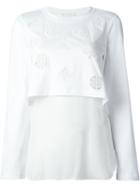 Chloé Layered Sweater, Women's, Size: Large, White, Cotton/silk