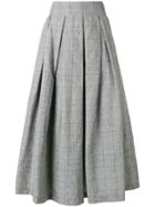 Department 5 Checked Full Skirt - Grey