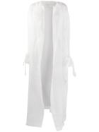 Ailanto Hooded Sheer Coat - White
