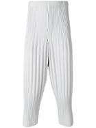Homme Plissé Issey Miyake Ribbed Effect Trousers - Grey