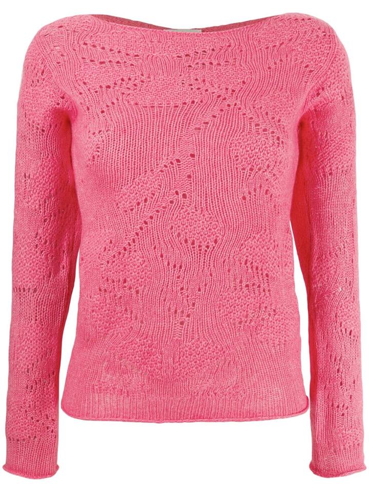 Etro Long Sleeve Knitted Top - Pink