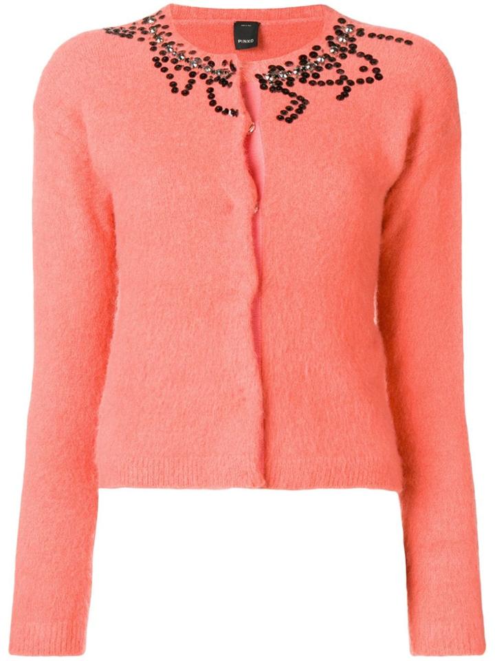 Pinko Sequinned Cardigan - Pink & Purple