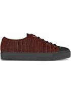Myswear Vyner Sneakers, Men's, Size: 41, Brown, Crocodile Leather/nappa Leather/rubber