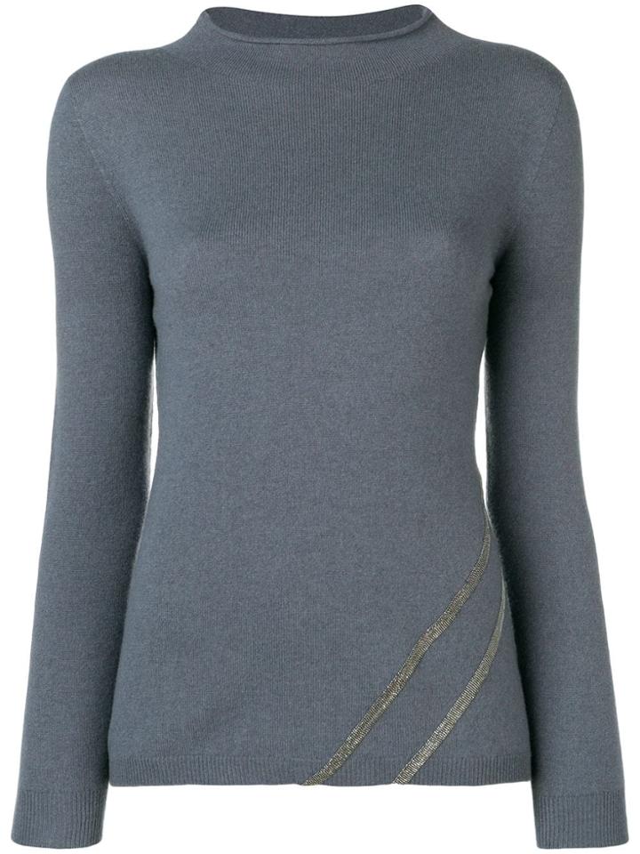 Fabiana Filippi Fitted Lightweight Jumper - Blue