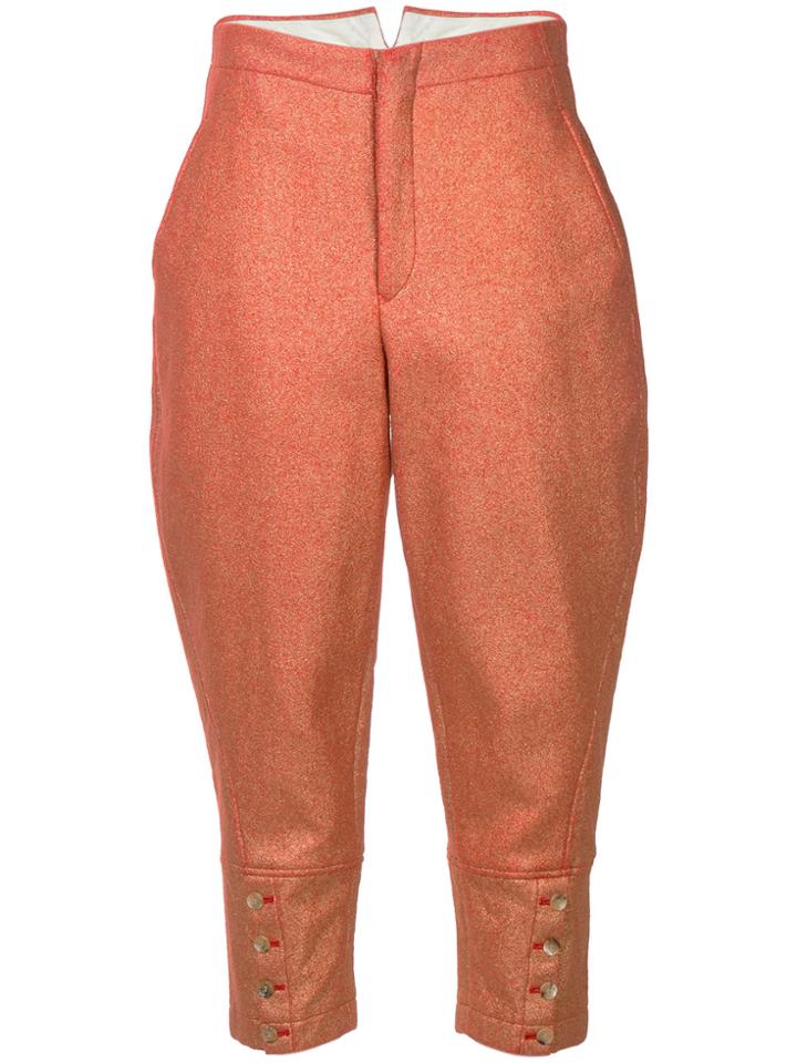 Comme Des Garçons Vintage Gold Flecked Trousers - Red