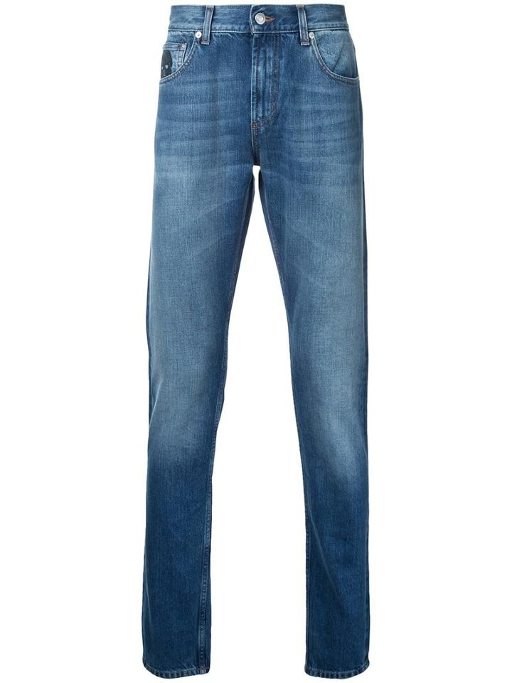 Alexander Mcqueen Straight-leg Jeans, Men's, Size: 46, Blue, Cotton