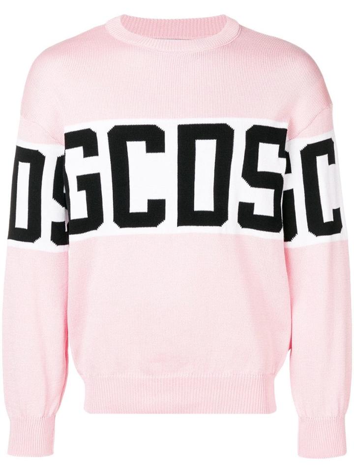 Gcds Intarsia-knit Jumper - Pink