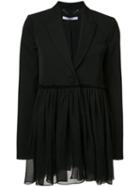 Givenchy Flared Blazer, Women's, Size: 36, Black, Acetate/silk/wool