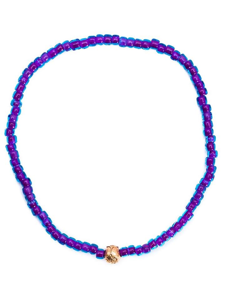 Luis Morais Third Eye Beaded Bracelet, Adult Unisex, Pink/purple