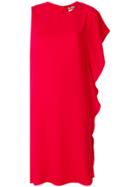Max Mara Studio Asymmetric Mini Shift Dress - Red