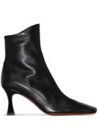 Manu Atelier Square-toe Ankle Boots - Black