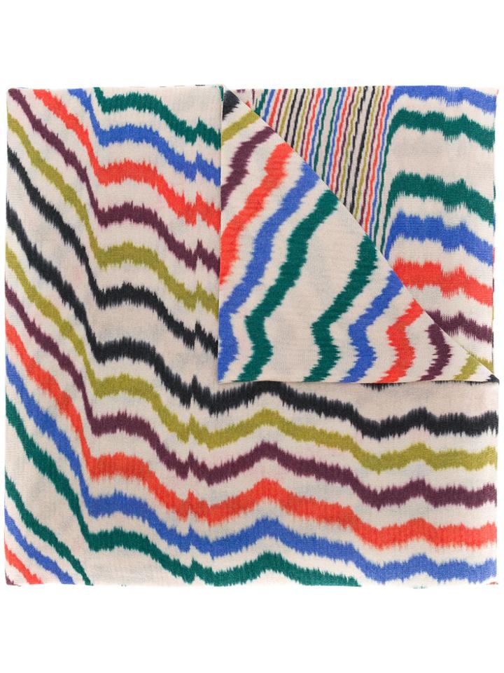 Missoni Long Stripe Scarf - Nude & Neutrals