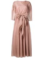 's Max Mara Bow Detail Maxi Dress - Pink