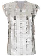 Gloria Coelho Embellished Blouse - Grey