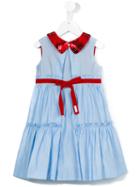 Mi Mi Sol Belted Flared Dress, Girl's, Size: 8 Yrs, Blue