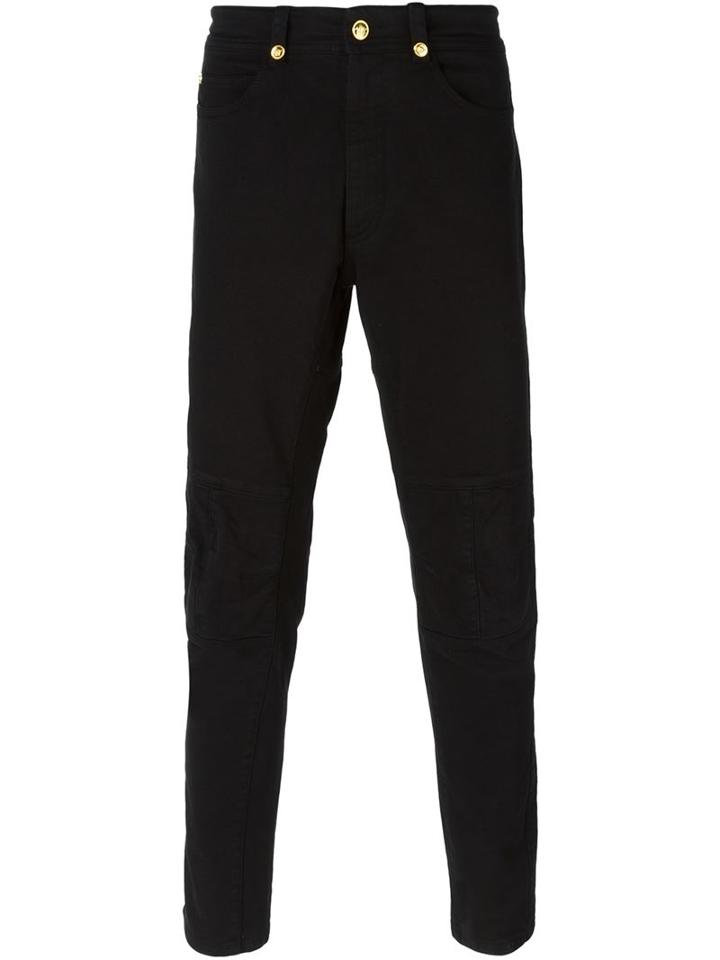 Versace Tapered Jeans, Men's, Size: 32, Black, Cotton/spandex/elastane