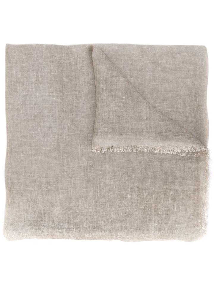 Faliero Sarti 'toto' Scarf, Adult Unisex, Grey, Linen/flax/modal