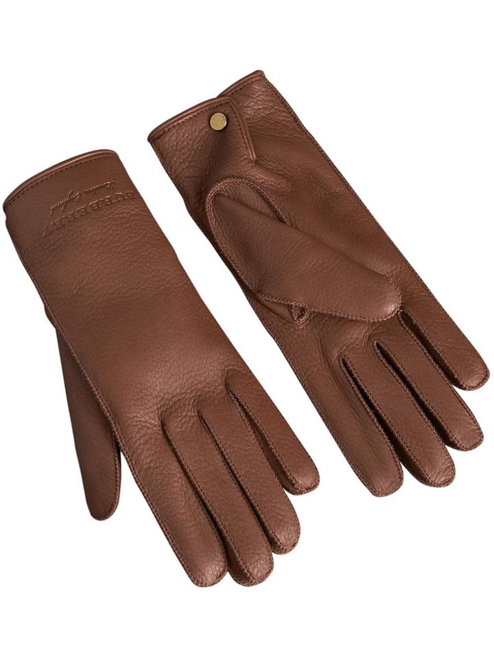 Burberry Deerskin Gloves - Brown