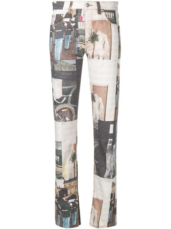 Ganni Photo Print Trousers - Neutrals