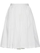 Prada Stretch Cotton Circle Skirt - White