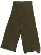 Cédric Charlier Classic Knitted Scarf - Green