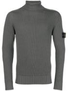 Stone Island Ribbed Roll Neck Jumper - Green