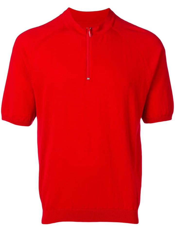 Jacquemus Half-zip Knitted Top - Red