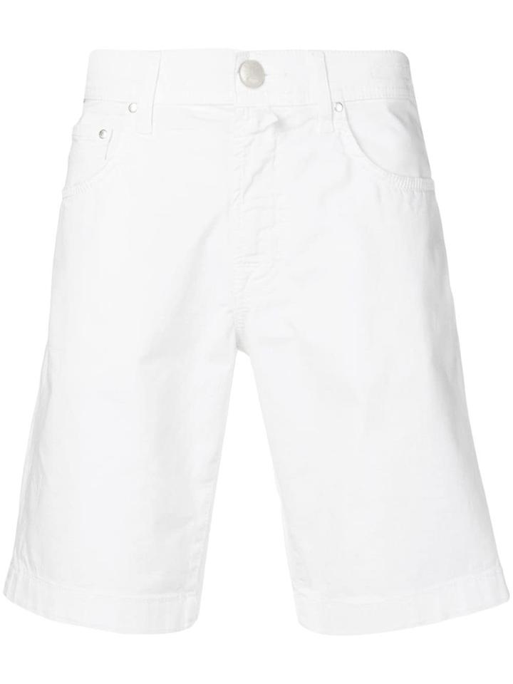 Jacob Cohen Deck Shorts With Pocket Square - White