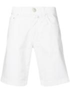 Jacob Cohen Deck Shorts With Pocket Square - White