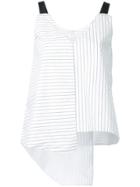 Taylor Raw Edge Oblique Top - White