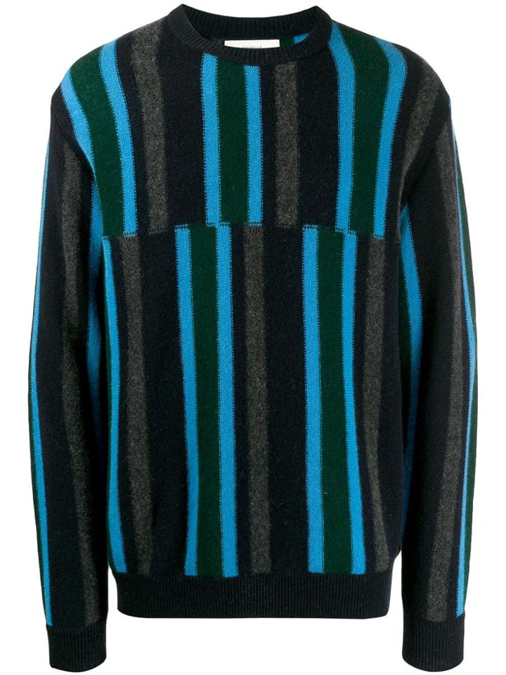 Pringle Of Scotland Deconstructed Stripe Sweater - Blue