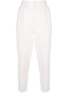 Isabel Marant 'neyo' Cropped Trousers, Women's, Size: 36, White, Silk/linen/flax/spandex/elastane/cotton