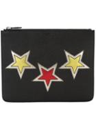 Givenchy Star Patch Clutch, Men's, Black, Leather