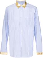 Comme Des Garçons Shirt Colour Contrast Striped Shirt - Blue