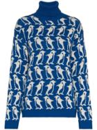 Moncler Grenoble Penguin Turtle Neck Knit - Blue