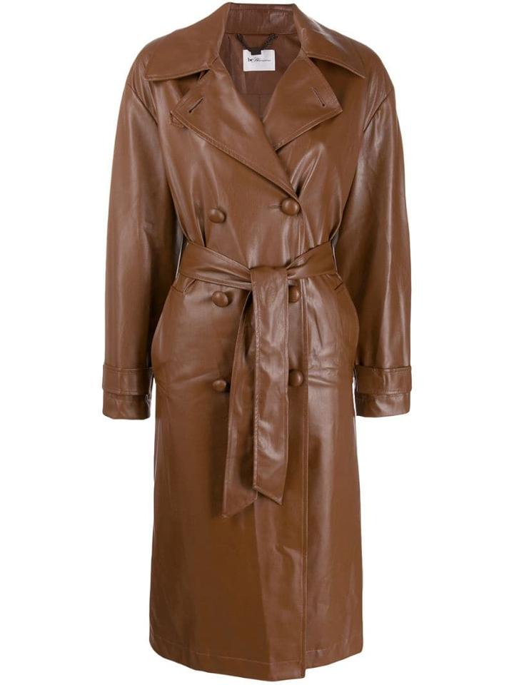 Be Blumarine Belted Trench Coat - Brown