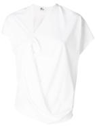 Lost & Found Ria Dunn Short-sleeve Draped Blouse - White