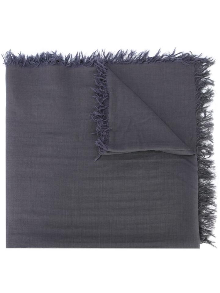 Lanvin Classic Scarf, Men's, Grey, Cotton/cashmere